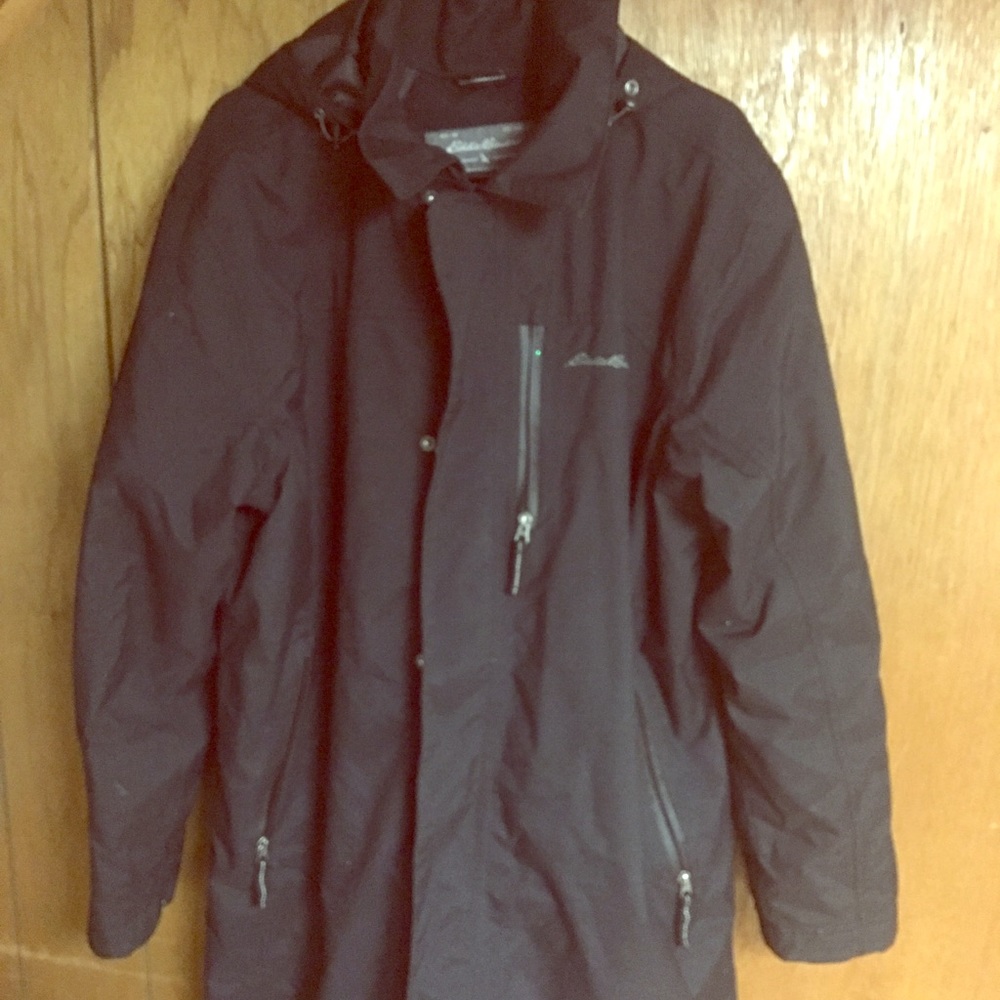 Eddie Bauer Mens Heavy Winter Coat in black